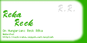 reka reck business card